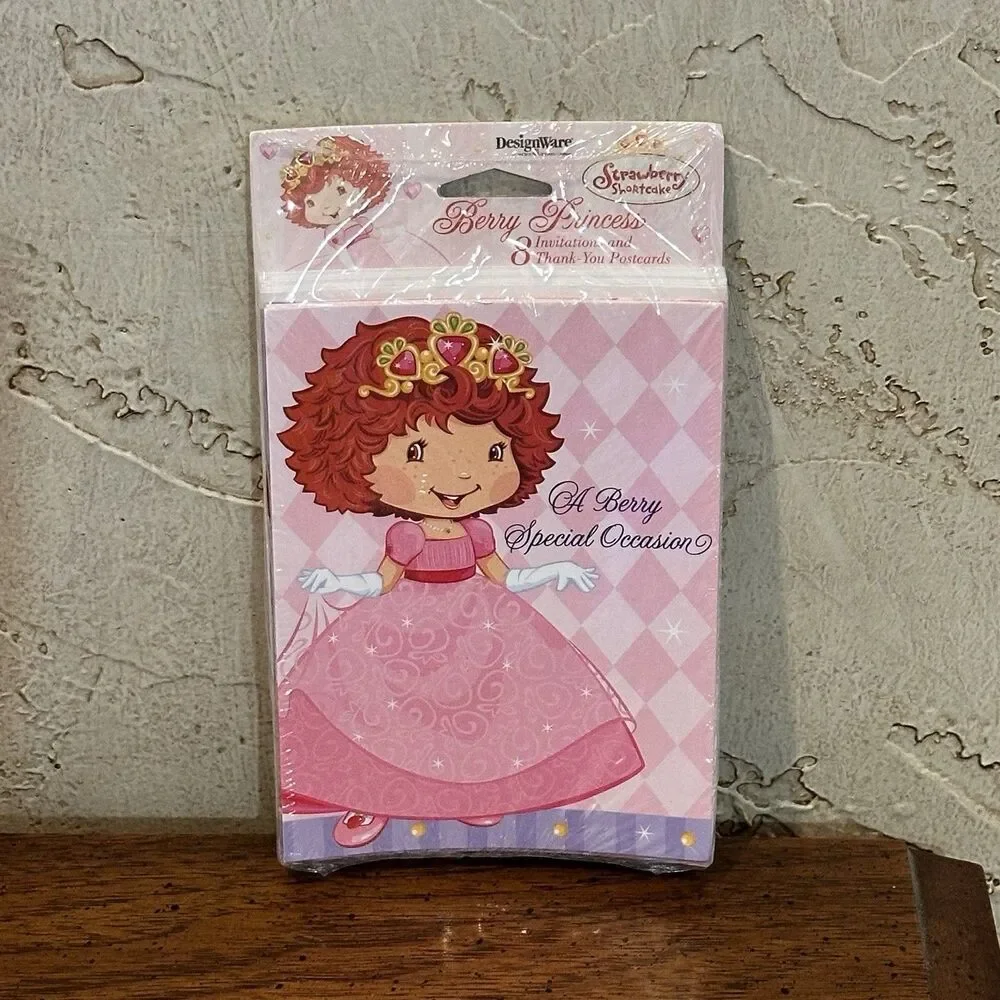 Strawberry Shortcake Berry Princess Invitations & Thank You Postcards